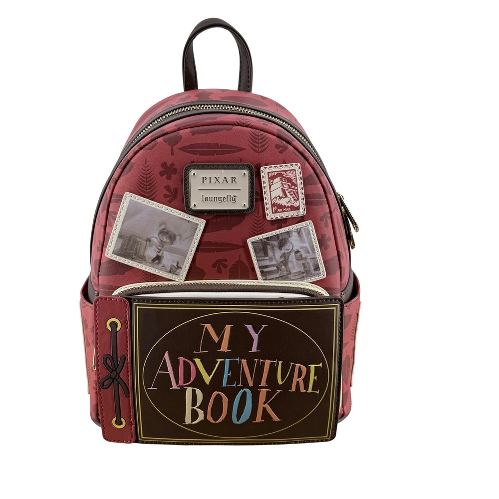 Loungefly Disney Pixar Up My Adventure Book Mini Backpack Burgundy WDBK2625